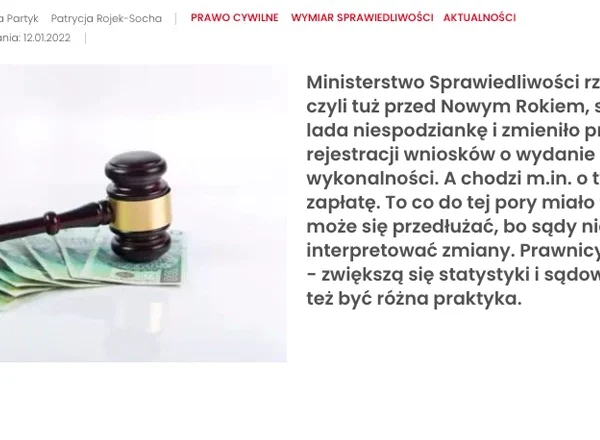 Klauzule wykonalności przyblokują sądy – strony na&nbsp;„wygraną” poczekają dłużej