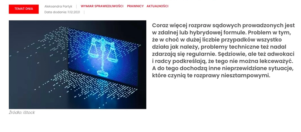 Zdalne rozprawy – komplikacje to&nbsp;ich drugie imię