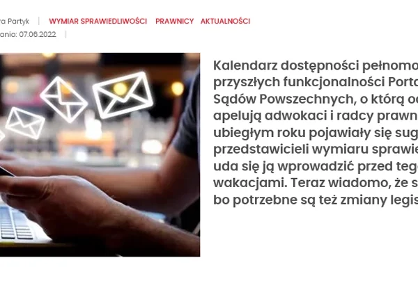 Wakacje się zbliżają, a&nbsp;adwokaci i&nbsp;radcy nadal bez&nbsp;„kalendarza pełnomocnika”