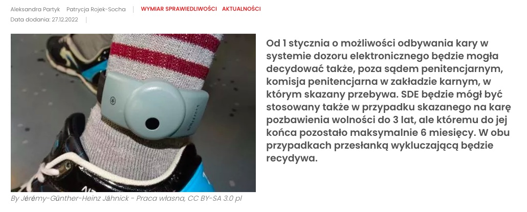 Dozór elektroniczny ma&nbsp;być częściej stosowany – MS chce przewietrzyć więzienia