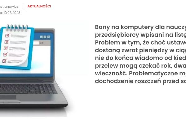 Sklep może poczekać na&nbsp;pieniądze za&nbsp;nauczycielski bon