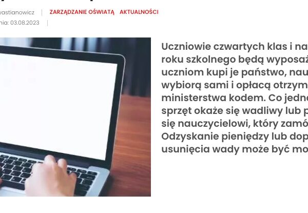 Trudno będzie reklamować zepsuty laptop, a&nbsp;na&nbsp;odzyskanie bonu nauczyciel może poczekać